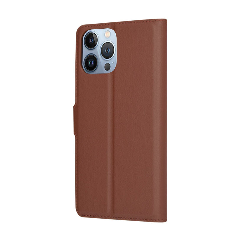 Capa para Apple iPhone 13 Pro Max, Techsuit, Leather Folio, Castanha