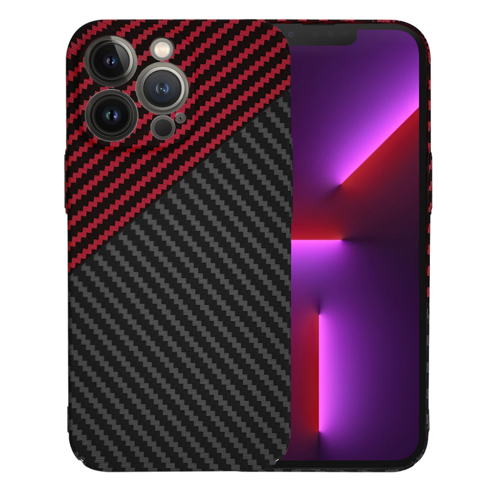 Capa para Apple iPhone 13 Pro, Techsuit, Carbonite FiberShell, Preto Vermelho