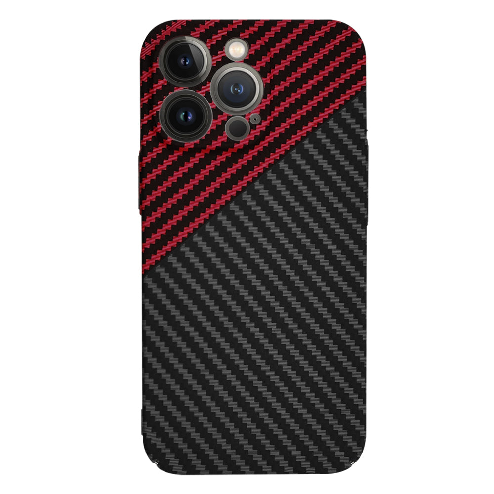 Capa para Apple iPhone 13 Pro, Techsuit, Carbonite FiberShell, Preto Vermelho