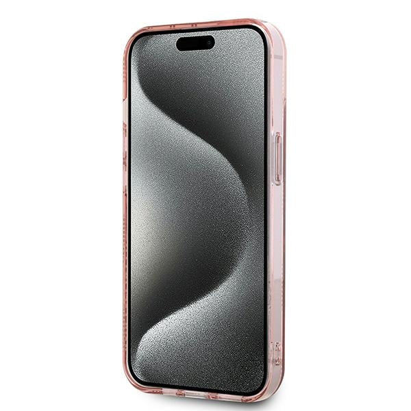 Case for Apple iPhone 14, Karl Lagerfeld, IML Luxury Monogram Choupette's Head, Pink
