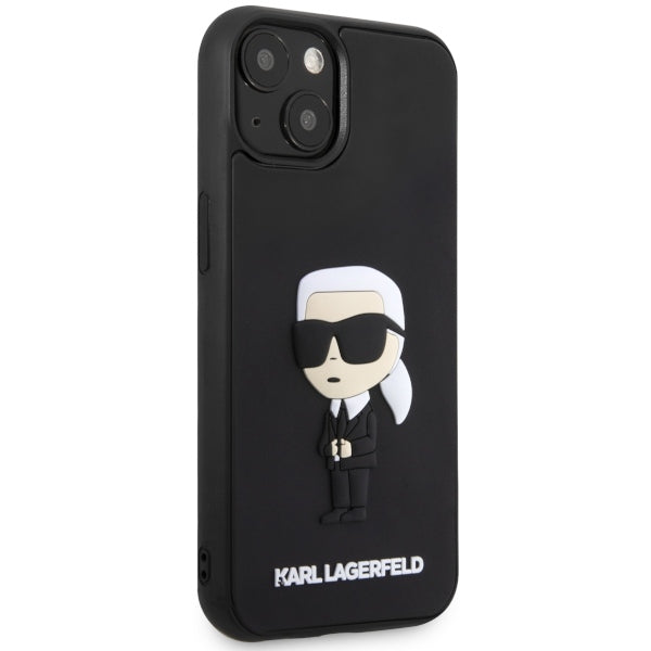 Capa para Apple iPhone 14 Plus, Karl Lagerfeld, 3D Rubber Ikonik Karl, Preta
