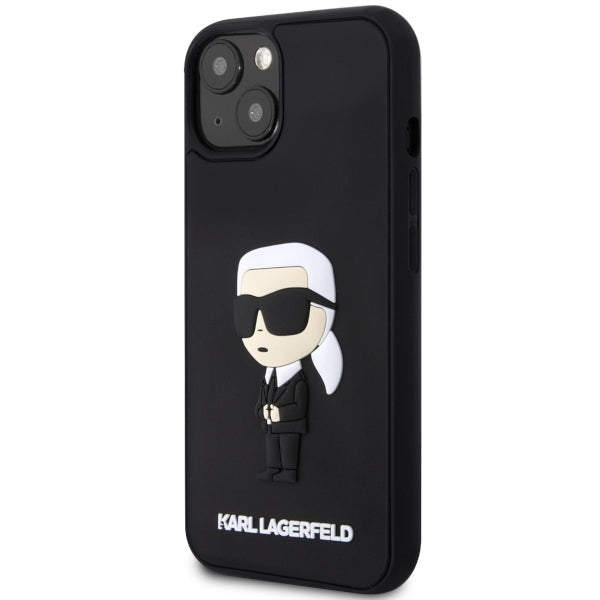 Capa para Apple iPhone 14 Plus, Karl Lagerfeld, 3D Rubber Ikonik Karl, Preta