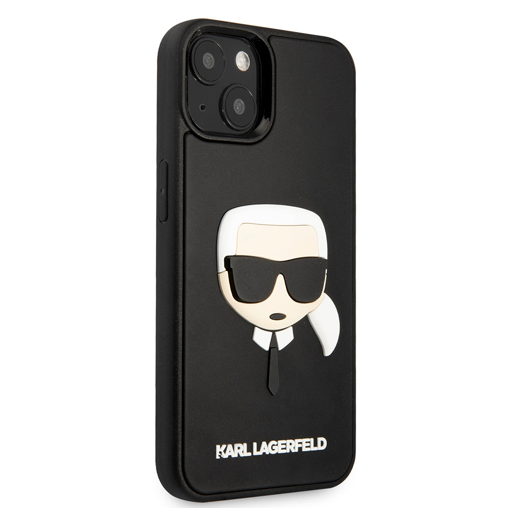 Capa para Apple iPhone 14 Plus, Karl Lagerfeld, 3D Rubber Karl's Head, Preta.