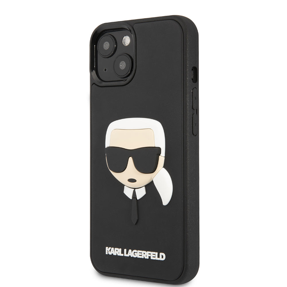 Capa para Apple iPhone 14 Plus, Karl Lagerfeld, 3D Rubber Karl's Head, Preta.