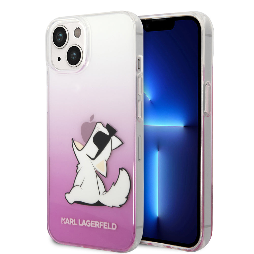 Capa para Apple iPhone 14 Plus, Karl Lagerfeld, Choupette Fun, Rosa