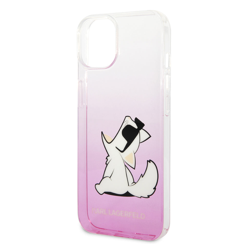 Capa para Apple iPhone 14 Plus, Karl Lagerfeld, Choupette Fun, Rosa