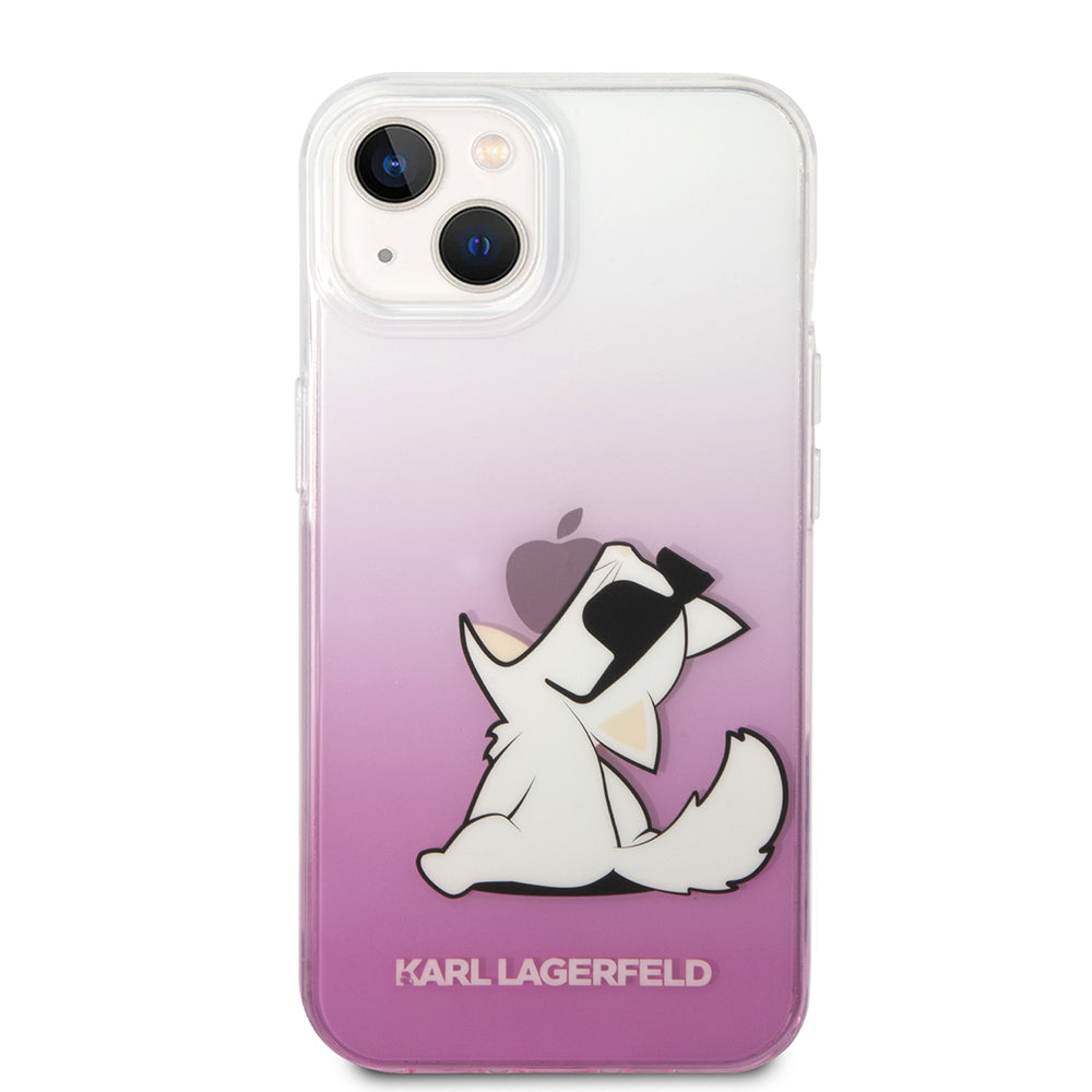 Capa para Apple iPhone 14 Plus, Karl Lagerfeld, Choupette Fun, Rosa