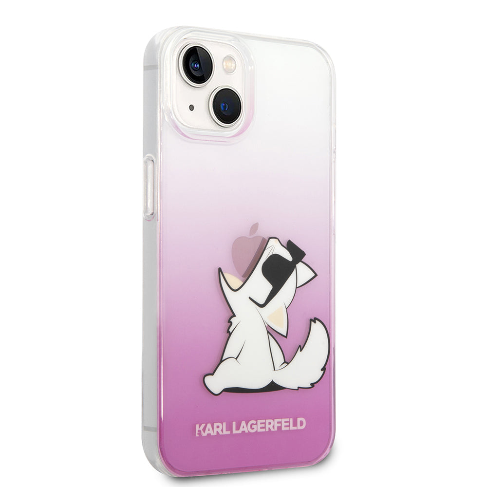 Capa para Apple iPhone 14 Plus, Karl Lagerfeld, Choupette Fun, Rosa