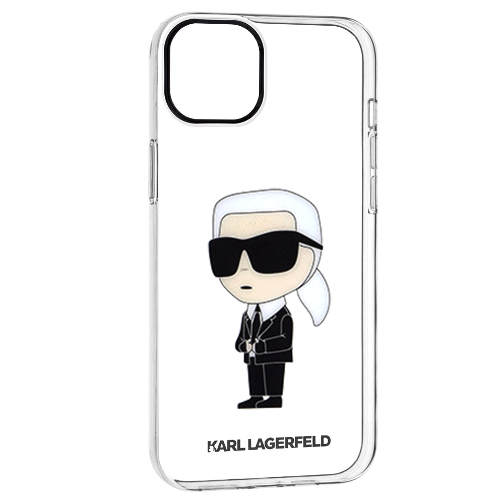 Capa para Apple iPhone 14 Plus, Karl Lagerfeld, Ikonik Karl, Transparente