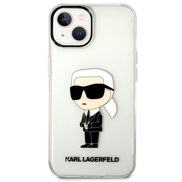 Capa para Apple iPhone 14 Plus, Karl Lagerfeld, Ikonik Karl, Transparente
