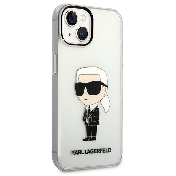 Capa para Apple iPhone 14 Plus, Karl Lagerfeld, Ikonik Karl, Transparente