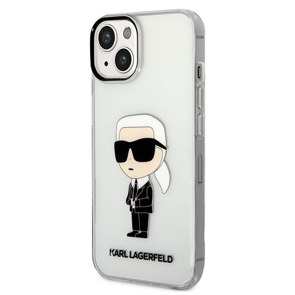 Capa para Apple iPhone 14 Plus, Karl Lagerfeld, Ikonik Karl, Transparente