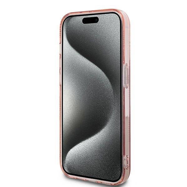 Capa para Apple iPhone 14 Pro, Karl Lagerfeld, IML Luxury Monogram Choupette's Head, Rosa