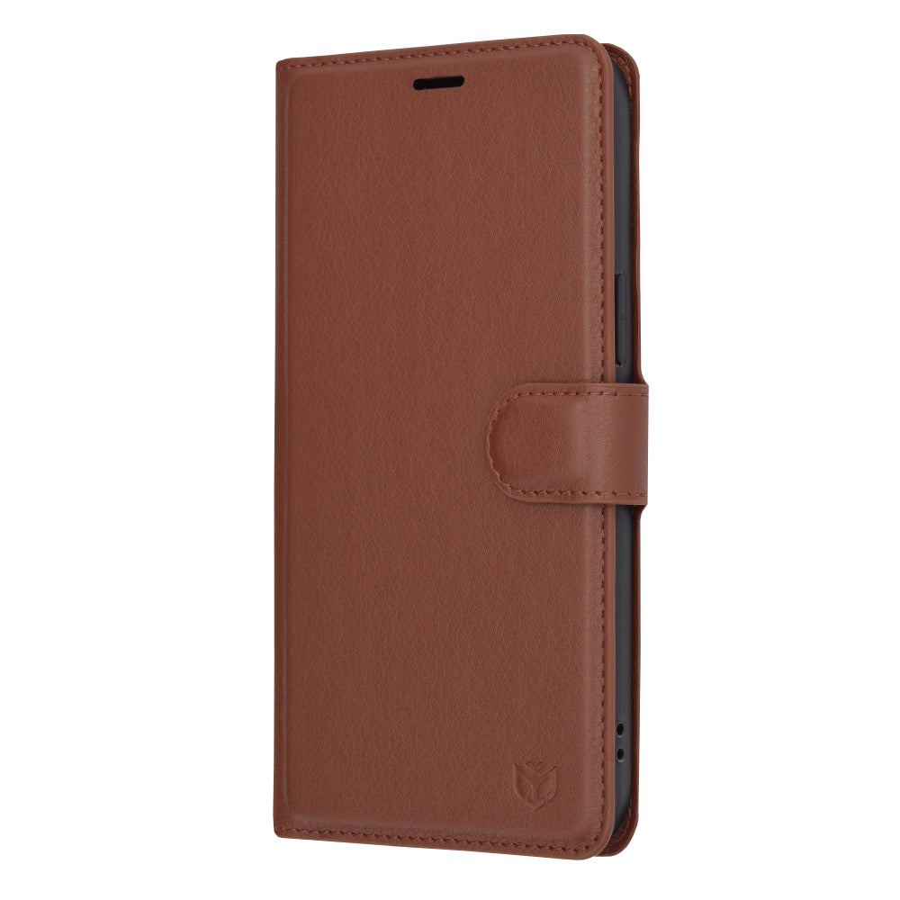 Capa para Apple iPhone 14 Pro Max, Techsuit, Leather Folio, Castanha