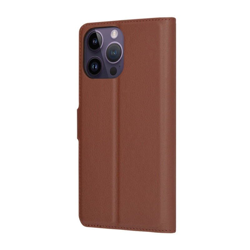 Capa para Apple iPhone 14 Pro Max, Techsuit, Leather Folio, Castanha