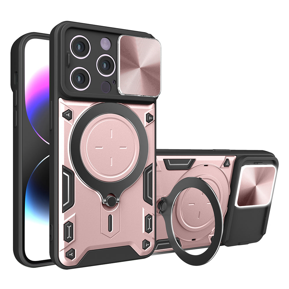 Capa para Apple iPhone 14 Pro, Techsuit, CamGuard Pro, Rosa Dourado