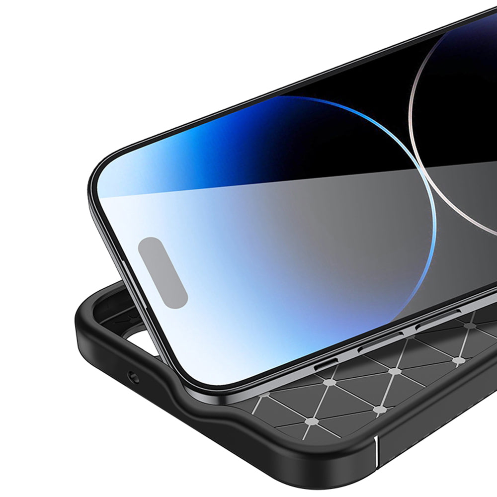 Case for Apple iPhone 14 Pro, Techsuit, CarbonFiber, Black