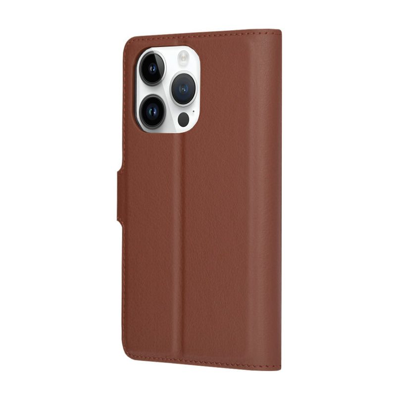 Capa para Apple iPhone 14 Pro, Techsuit, Leather Folio, Castanha