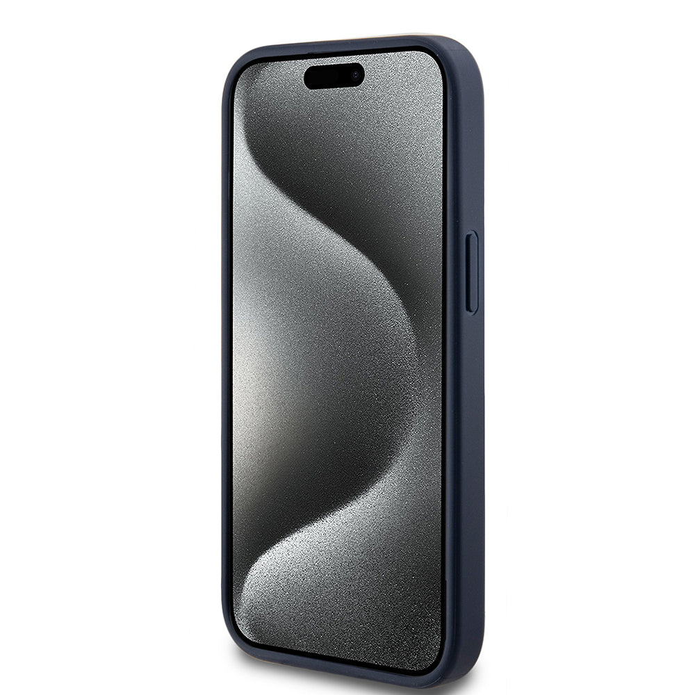 Capa para Apple iPhone 15, Guess, 4G Triangle Logo, Azul