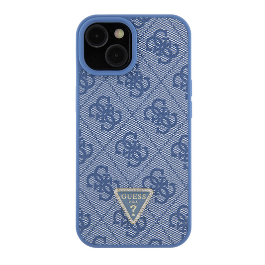 Capa para Apple iPhone 15, Guess, Crossbody 4G Metal Logo, Azul