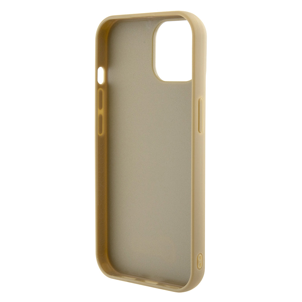 Capa para Apple iPhone 15, Guess, Disco Metal Script, Dourada