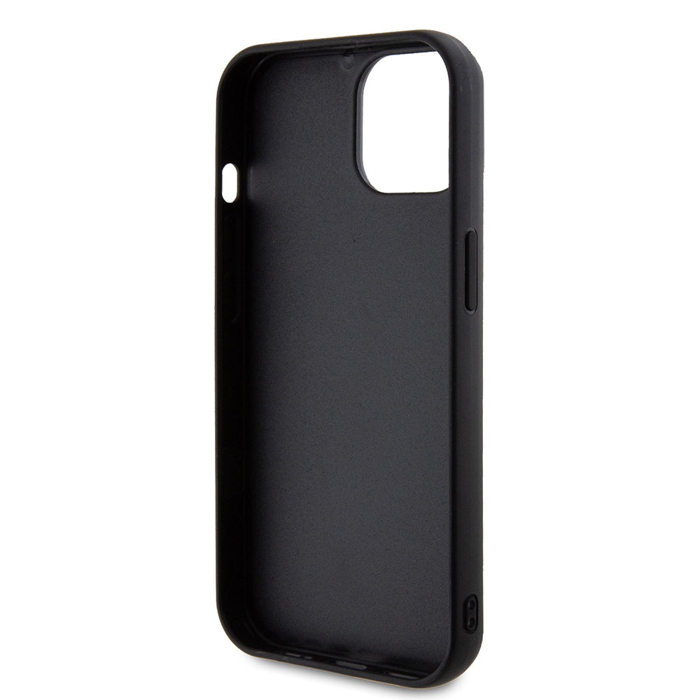 Capa para Apple iPhone 15, Guess, Quilted Metal Logo, Preta