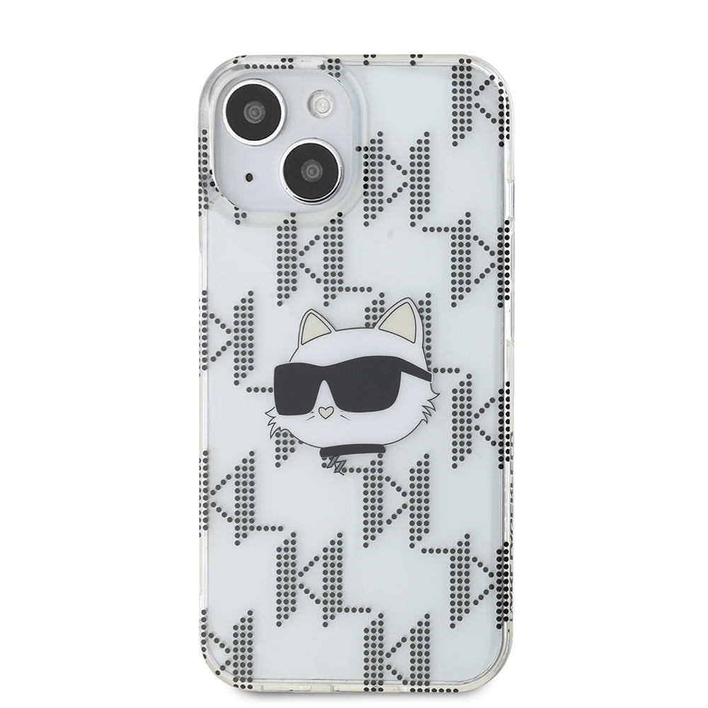 Capa para Apple iPhone 15, Karl Lagerfeld, IML Electroplated Choupette Head, Transparente