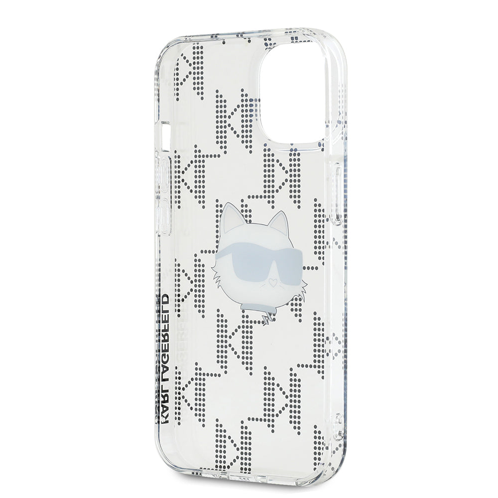 Capa para Apple iPhone 15, Karl Lagerfeld, IML Electroplated Choupette Head, Transparente