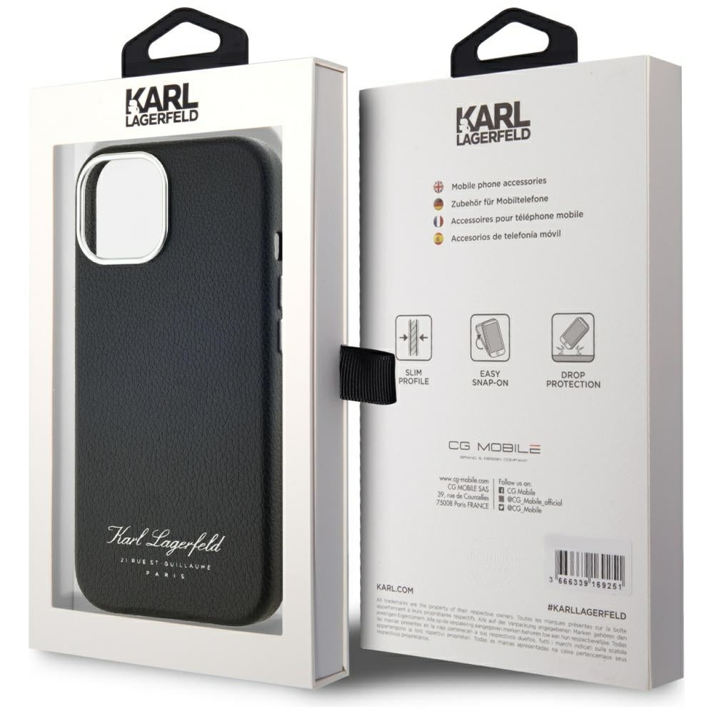 Capa para Apple iPhone 15, Karl Lagerfeld, RSG, Preta