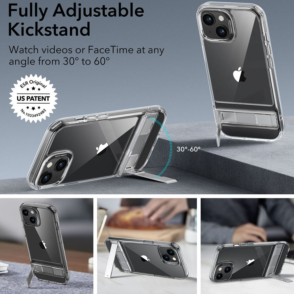 Capa para Apple iPhone 15 Plus, ESR, Air Shield Boost Kickstand, Transparente