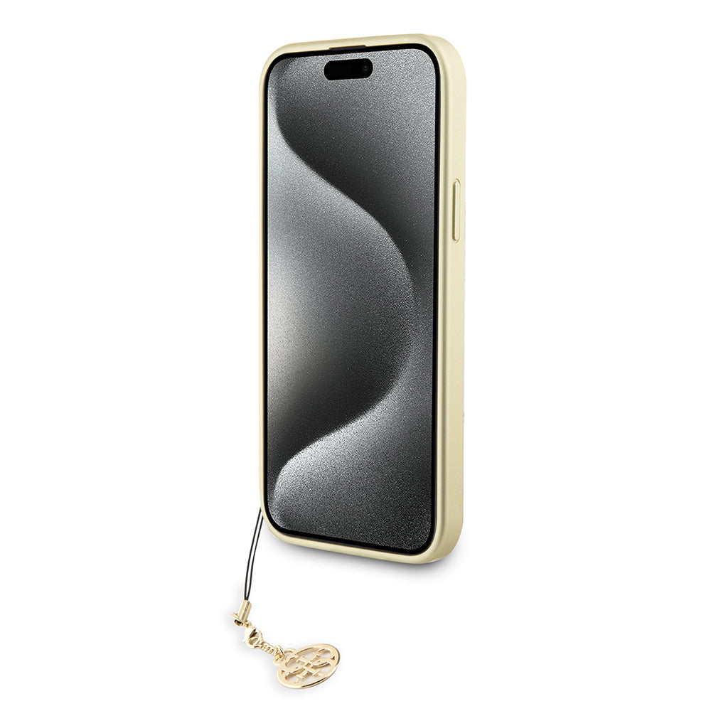 Capa para Apple iPhone 15 Plus, Guess, 4G Charm, Cinzento