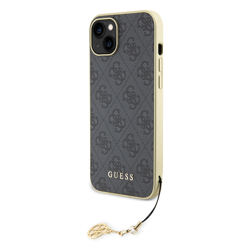 Capa para Apple iPhone 15 Plus, Guess, 4G Charm, Cinzento