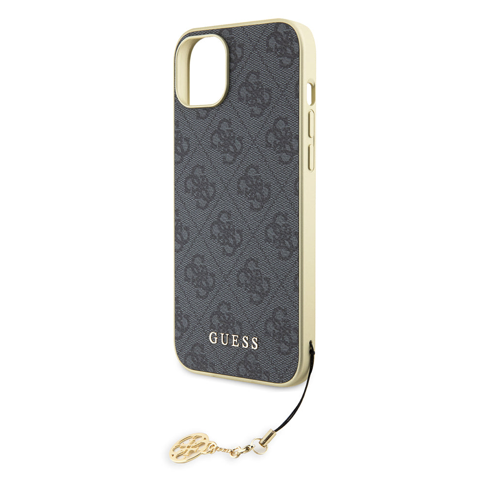 Capa para Apple iPhone 15 Plus, Guess, 4G Charm, Cinzento