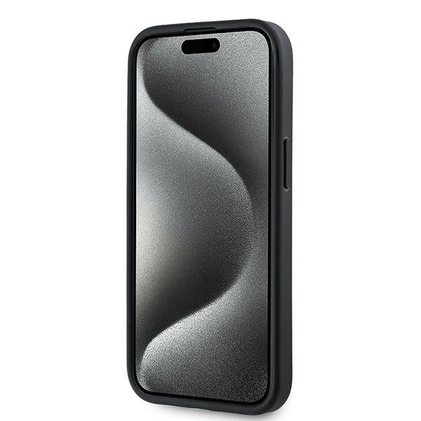 Capa para Apple iPhone 15 Plus, Karl Lagerfeld, Diagonal Quilted Script, Preta