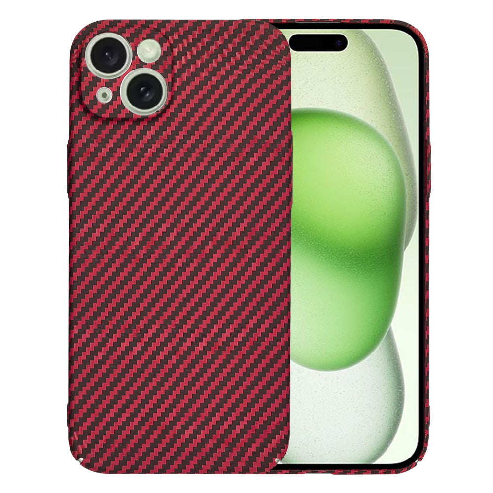 Capa para Apple iPhone 15 Plus, Techsuit, Carbonite FiberShell, Vermelha