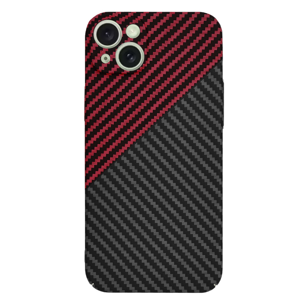 Capa para Apple iPhone 15 Plus, Techsuit, Carbonite FiberShell, Preto Vermelho
