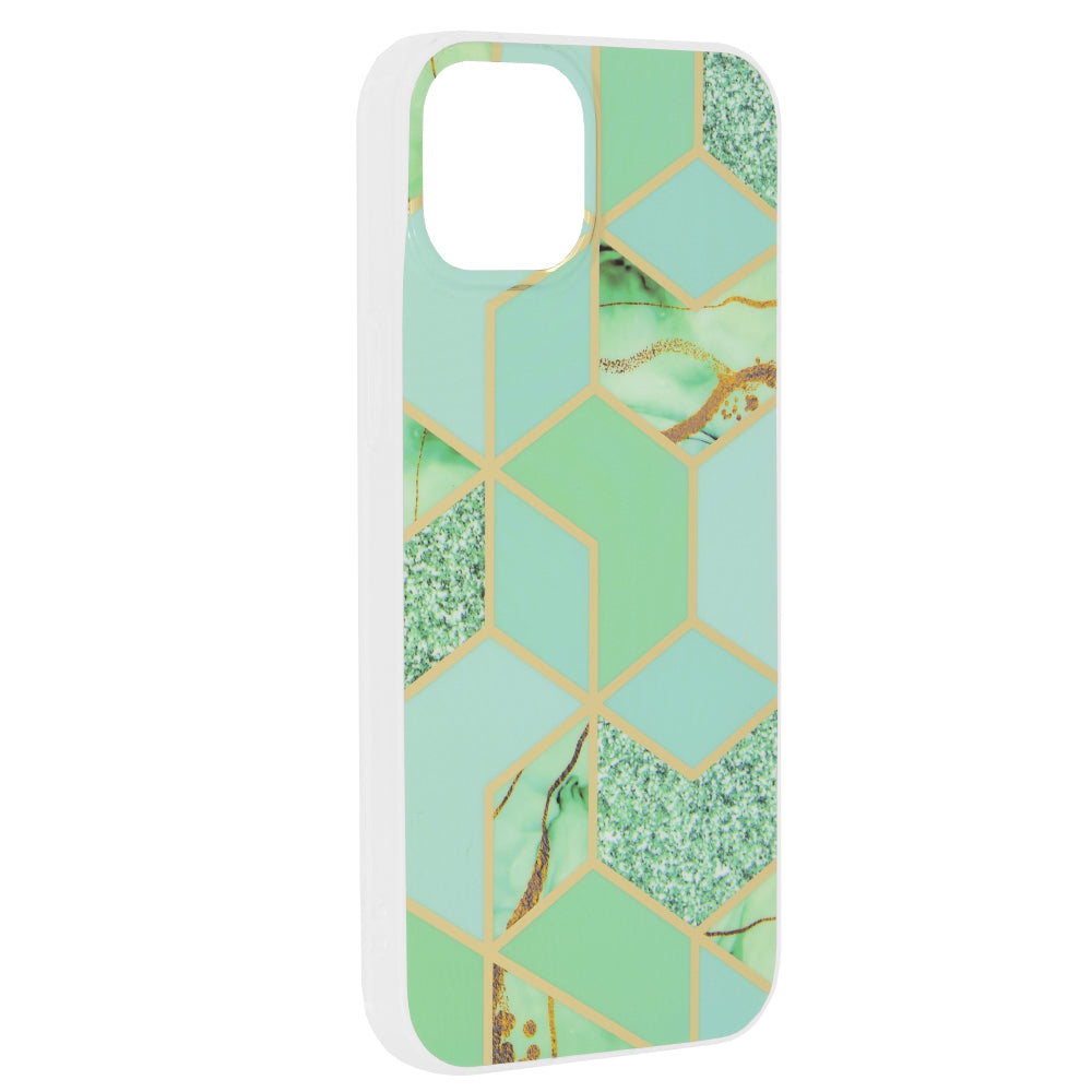 Capa para Apple iPhone 15 Plus, Techsuit, Marble, Verde