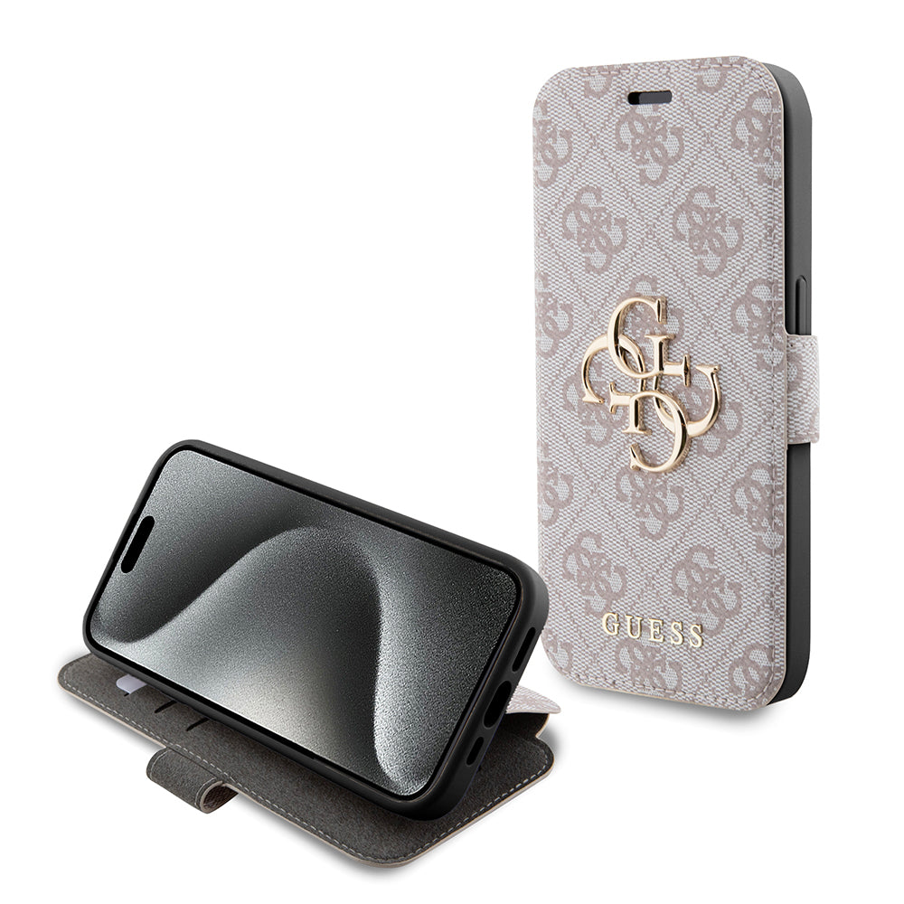 Capa para Apple iPhone 15 Pro, Guess, 4G Book, Rosa