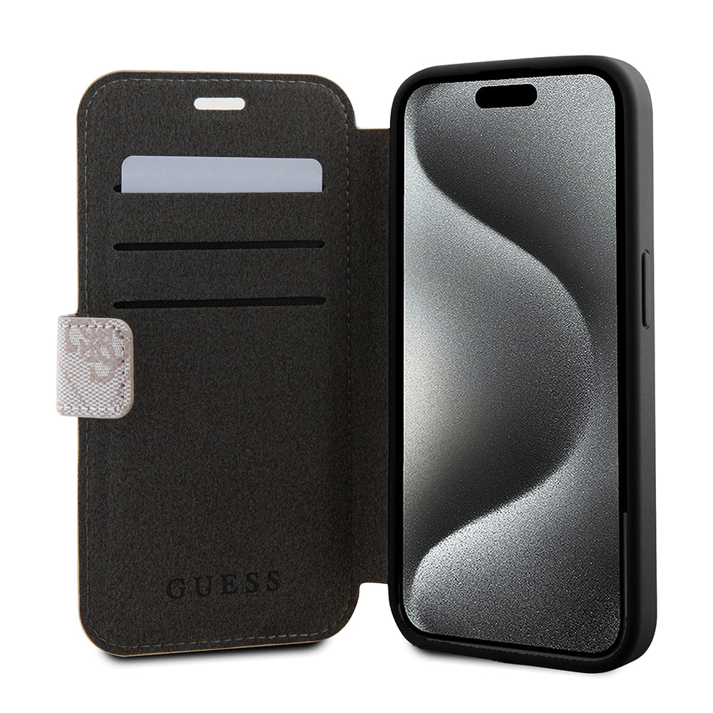 Capa para Apple iPhone 15 Pro, Guess, 4G Book, Rosa