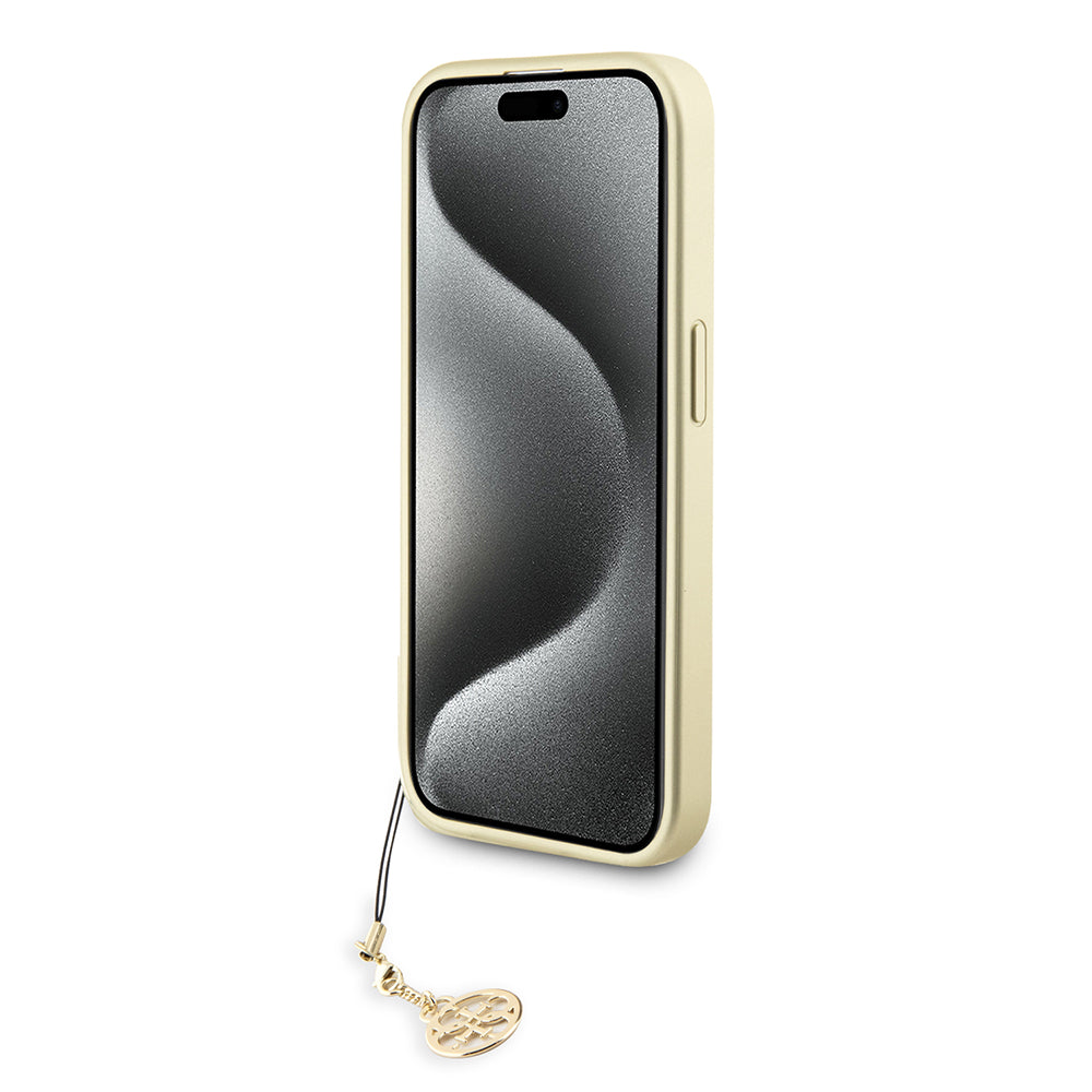 Capa para Apple iPhone 15 Pro, Guess, 4G Charm, Cinza