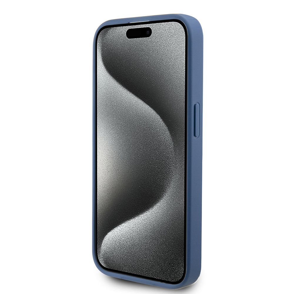 Capa para Apple iPhone 15 Pro, Guess, 4G Stripe, Azul