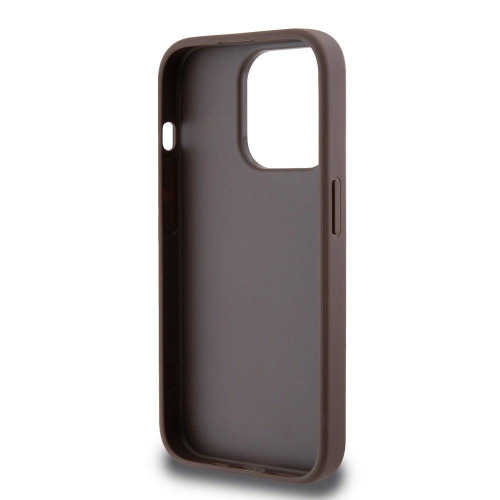Capa para Apple iPhone 15 Pro, Guess, 4G Stripe, Castanho