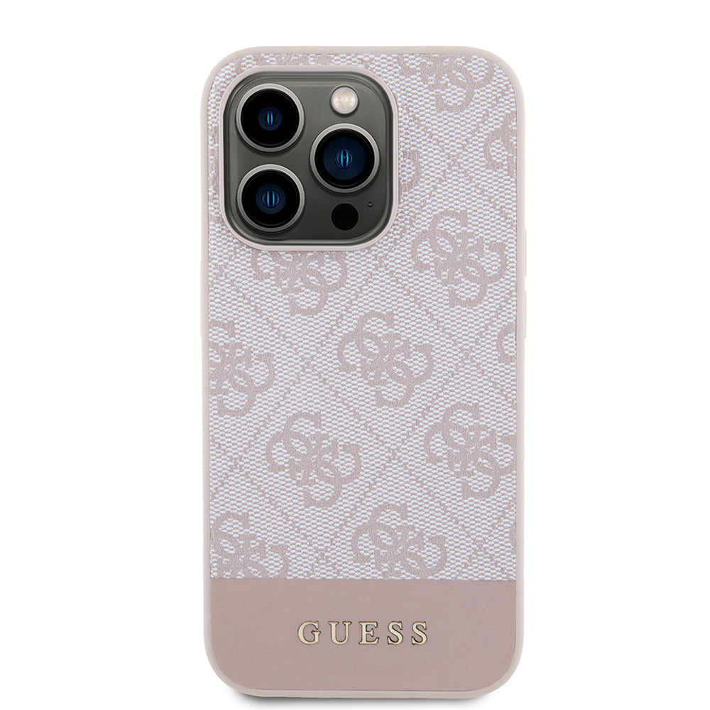 Capa para Apple iPhone 15 Pro, Guess, 4G Stripe, Rosa