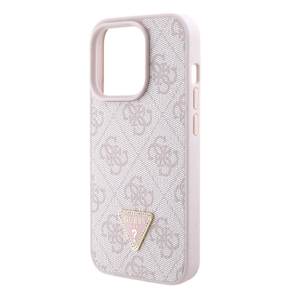 Capa para Apple iPhone 15 Pro, Guess, Crossbody 4G Metal Logo, Rosa