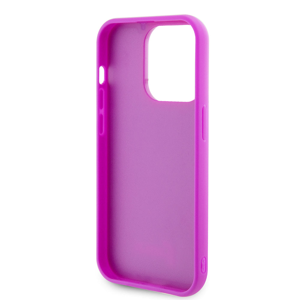 Capa para Apple iPhone 15 Pro, Guess, Disco Metal Script, Fúcsia
