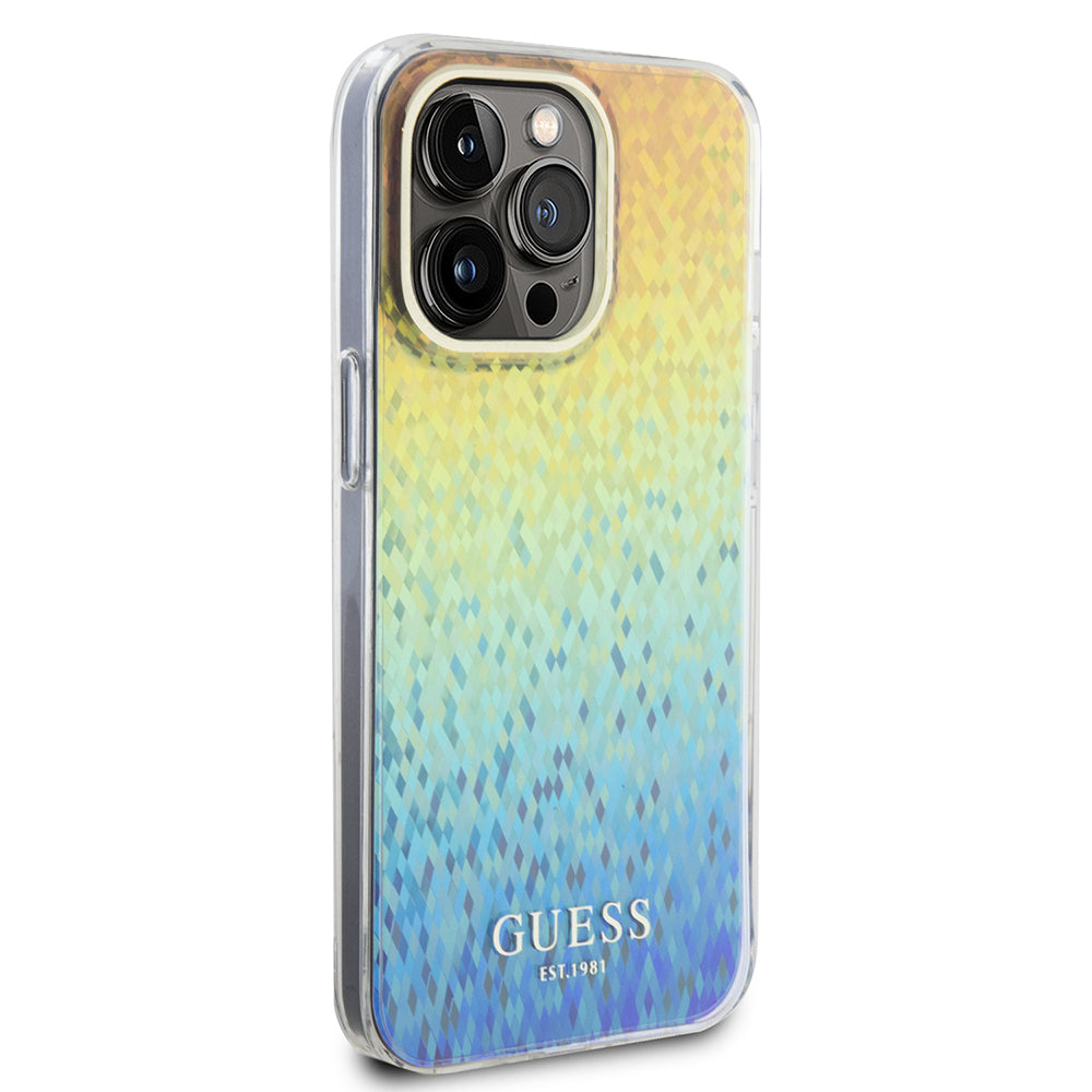 Capa para Apple iPhone 15 Pro, Guess, IML Faceted Mirror Disco Iridescent, Multicolor