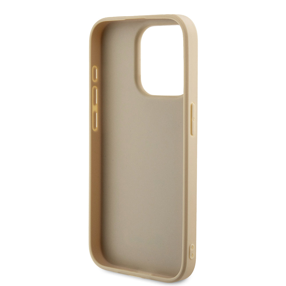 Capa para Apple iPhone 15 Pro, Guess, Saffiano Iridescent Script, Dourada