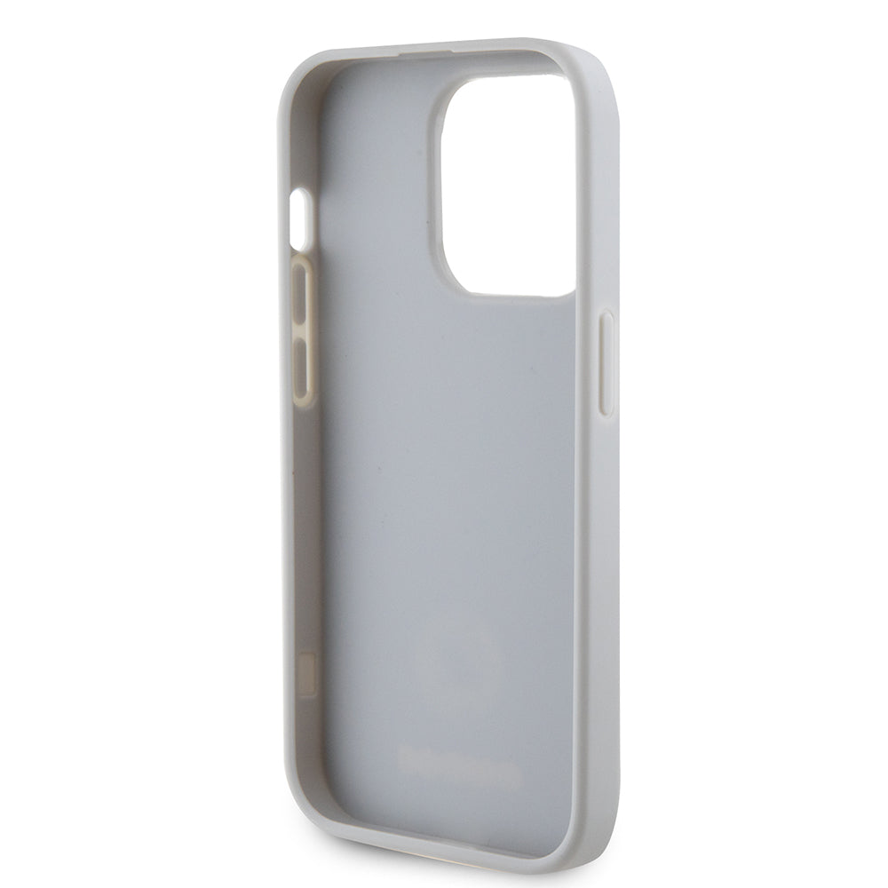 Capa para Apple iPhone 15 Pro, Guess, Strass Metal Logo, Prateada