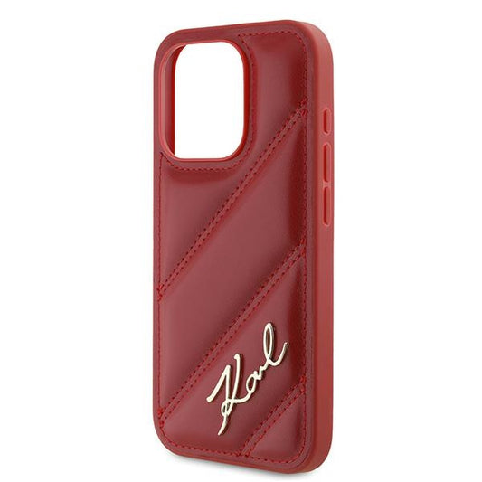 Capa para Apple iPhone 15 Pro, Karl Lagerfeld, Diagonal Quilted Script, Rosie