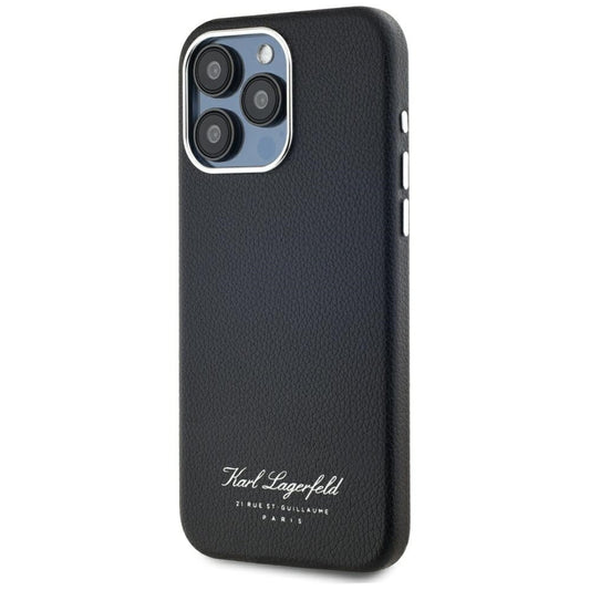 Capa para Apple iPhone 15 Pro, Karl Lagerfeld, Grained Hotel RSG, Preta